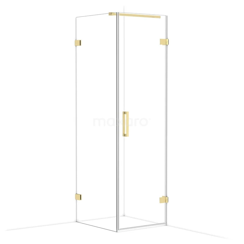 Duschkabine Diamond CDA220607120LG Glas Duschwand mit goldfarbenen Akzenten, eckiges Design; stilvoll und praktisch für eine moderne Badezimmer Einrichtung.
