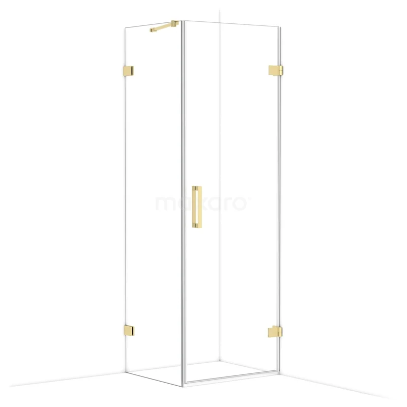 Duschkabine Diamond CDA220706220LG Glas Duschkabine mit goldfarbenen Scharnieren und Haltegriff, ideal als stilvolle Ergänzung zum modernen Badezimmer.