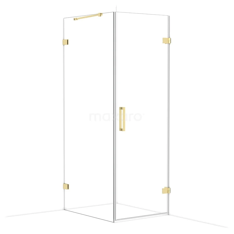 Diamond Douchecabine | 90x70 cm Glanzend lichtgoud Helder glas Draaideur Rechthoek CDA220709220GLG Diamond Douchecabine | 90x70 cm Glanzend lichtgoud Helder glas Draaideur Rechthoek CDA220709220GLG