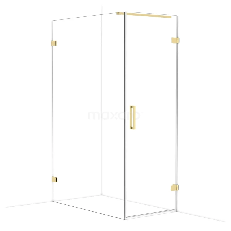 Duschkabine Diamond CDA220713120LG Glas Duschwand mit goldfarbenen Details, modernes Design, ideal für eine luxuriöse Badezimmergestaltung.