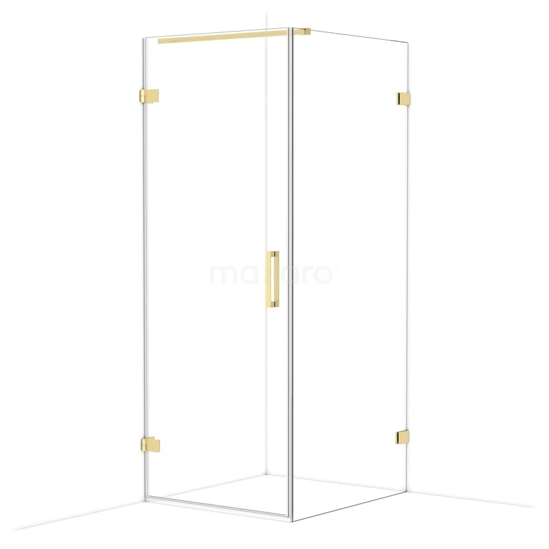 Diamond Douchecabine | 90x80 cm Lichtgoud Helder glas Draaideur Rechthoek CDA220809120LG Diamond Douchecabine | 90x80 cm Lichtgoud Helder glas Draaideur Rechthoek CDA220809120LG