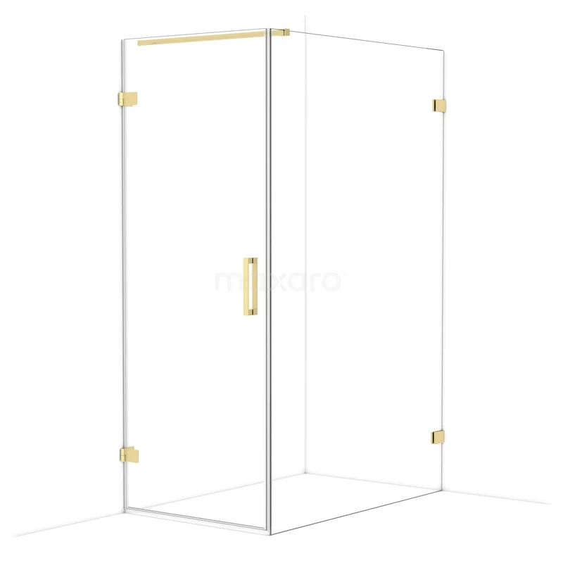 Diamond Douchecabine | 130x80 cm Lichtgoud Helder glas Draaideur Rechthoek CDA220813120LG Diamond Douchecabine | 130x80 cm Lichtgoud Helder glas Draaideur Rechthoek CDA220813120LG