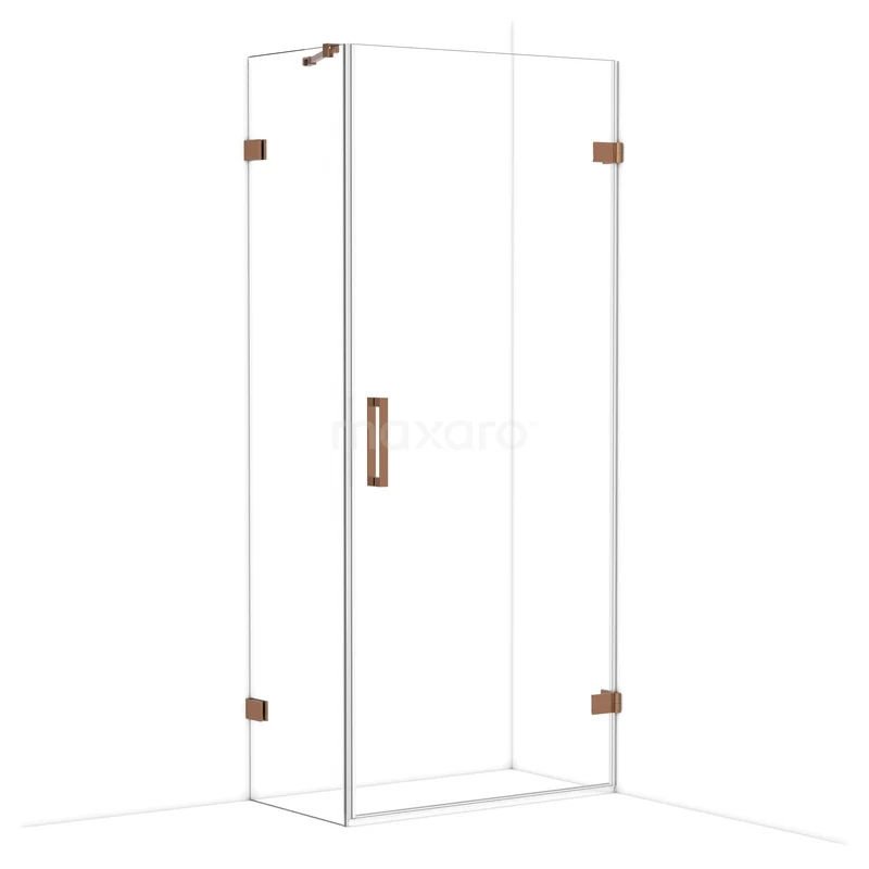 Diamond Douchecabine | 90x50 cm Glanzend koper Helder glas Draaideur Rechthoek CDA220905220GKP Diamond Douchecabine | 90x50 cm Glanzend koper Helder glas Draaideur Rechthoek CDA220905220GKP