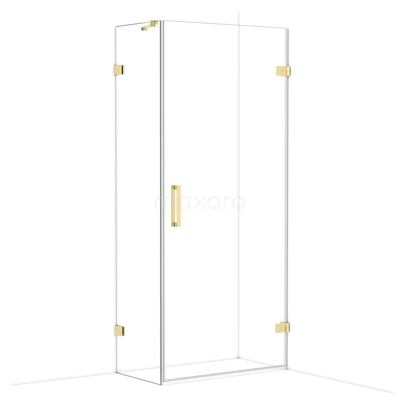 Diamond Douchecabine | 90x50 cm Glanzend lichtgoud Helder glas Draaideur Rechthoek CDA220905220GLG Diamond Douchecabine | 90x50 cm Glanzend lichtgoud Helder glas Draaideur Rechthoek CDA220905220GLG