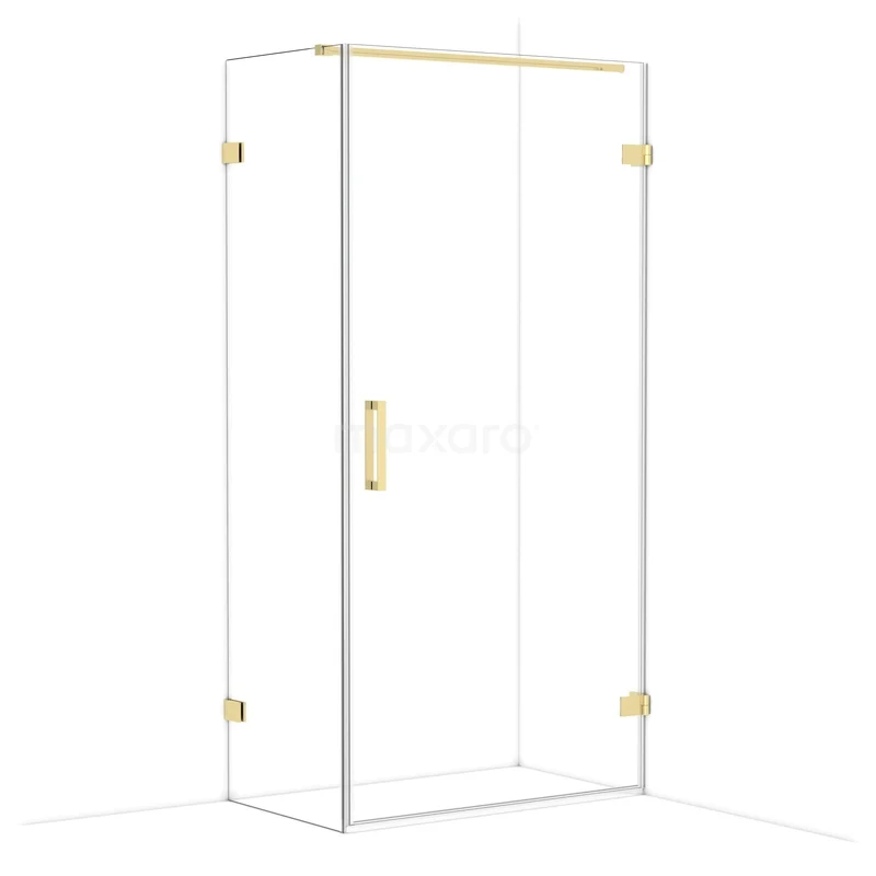 Diamond Douchecabine | 100x60 cm Glanzend lichtgoud Helder glas Draaideur Rechthoek CDA221006120GLG Diamond Douchecabine | 100x60 cm Glanzend lichtgoud Helder glas Draaideur Rechthoek CDA221006120GLG