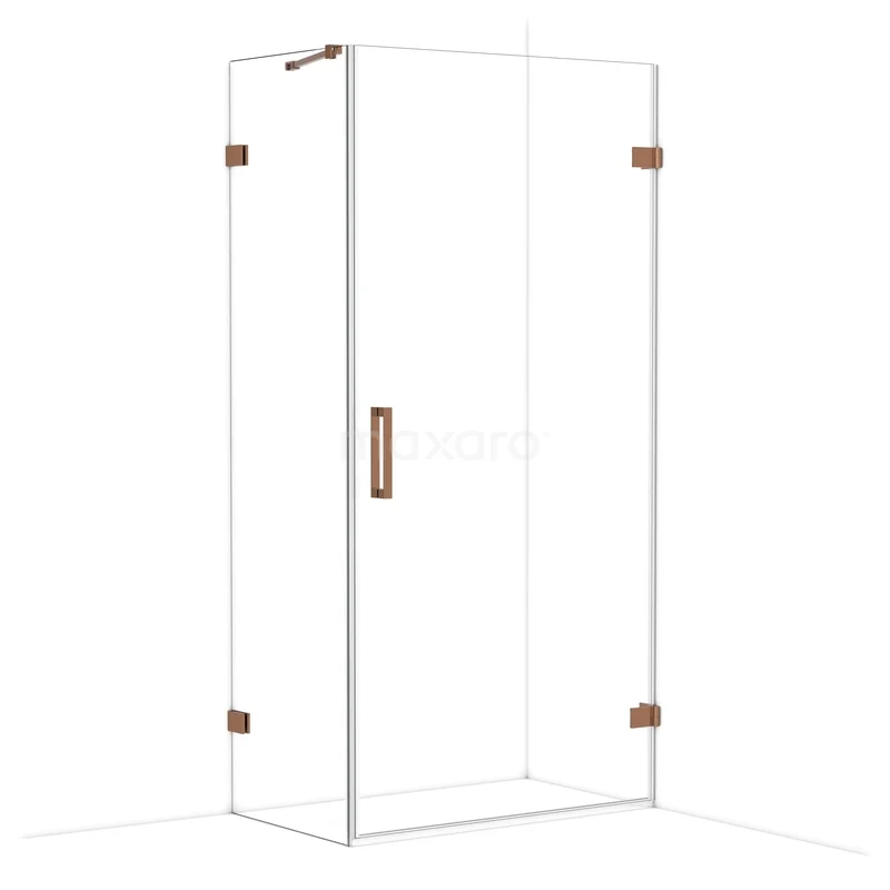 Diamond Douchecabine | 100x60 cm Glanzend koper Helder glas Draaideur Rechthoek CDA221006220GKP Diamond Douchecabine | 100x60 cm Glanzend koper Helder glas Draaideur Rechthoek CDA221006220GKP