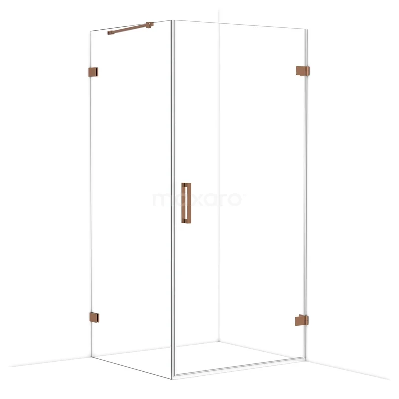 Diamond Douchecabine | 100x90 cm Glanzend koper Helder glas Draaideur Rechthoek CDA221009220GKP Diamond Douchecabine | 100x90 cm Glanzend koper Helder glas Draaideur Rechthoek CDA221009220GKP