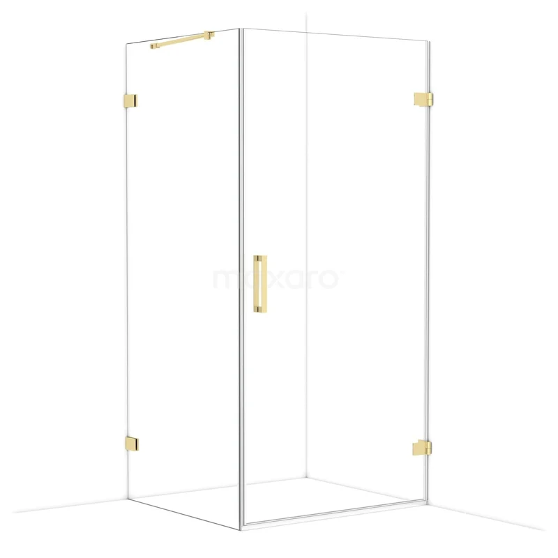 Diamond Douchecabine | 100x90 cm Glanzend lichtgoud Helder glas Draaideur Rechthoek CDA221009220GLG Diamond Douchecabine | 100x90 cm Glanzend lichtgoud Helder glas Draaideur Rechthoek CDA221009220GLG