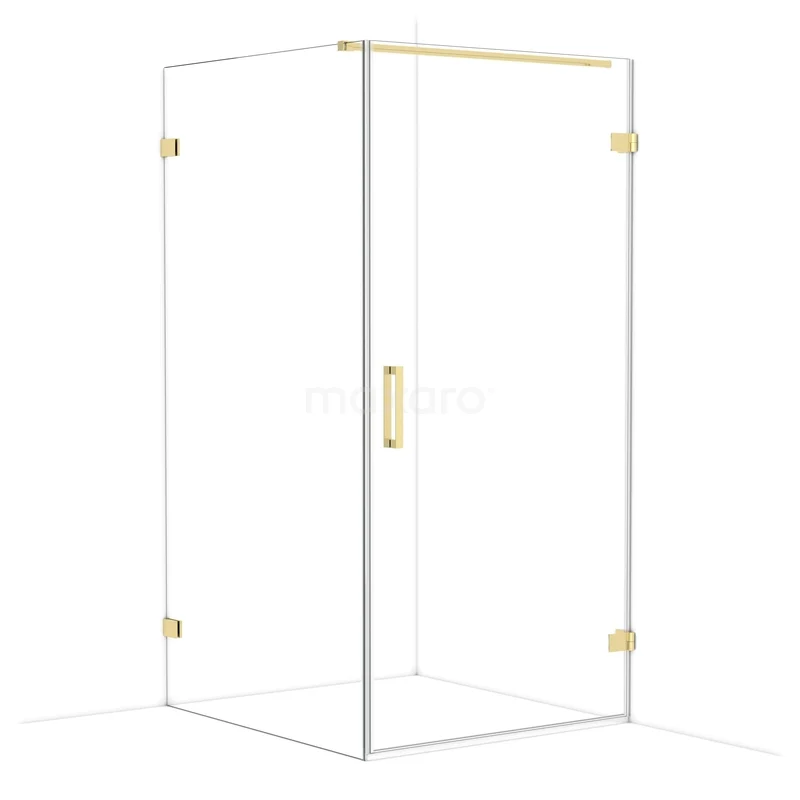 Diamond Douchecabine | 110x100 cm Glanzend lichtgoud Helder glas Draaideur Rechthoek CDA221011120GLG Diamond Douchecabine | 110x100 cm Glanzend lichtgoud Helder glas Draaideur Rechthoek CDA221011120GLG