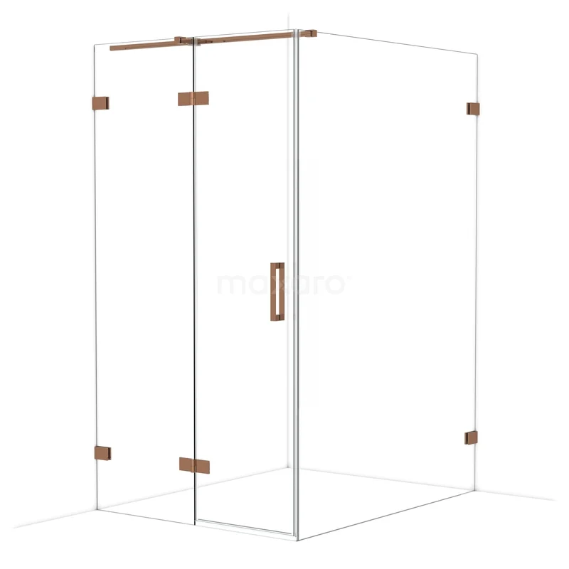 Diamond Douchecabine | 140x110 cm Glanzend koper Helder glas Draaideur Rechthoek CDB216514320GKP Diamond Douchecabine | 140x110 cm Glanzend koper Helder glas Draaideur Rechthoek CDB216514320GKP