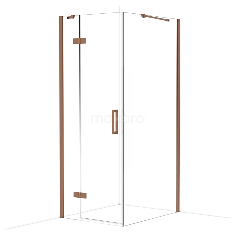 Diamond Douchecabine | 100x80 cm Glanzend koper Helder glas Draaideur Rechthoek CDB213510410GKP Diamond Douchecabine | 100x80 cm Glanzend koper Helder glas Draaideur Rechthoek CDB213510410GKP