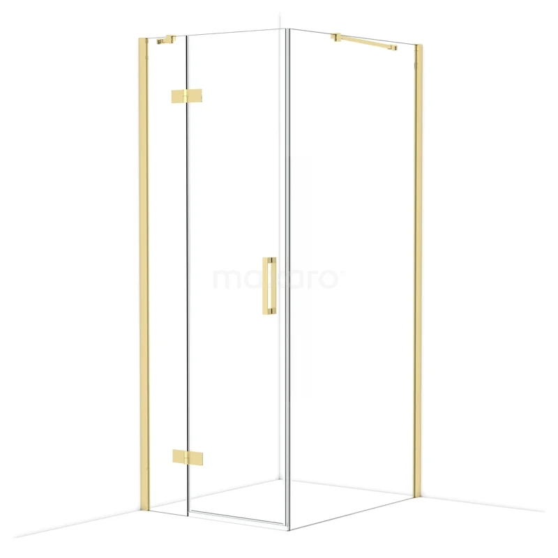Diamond Douchecabine | 100x80 cm Glanzend lichtgoud Helder glas Draaideur Rechthoek CDB213510410GLG Diamond Douchecabine | 100x80 cm Glanzend lichtgoud Helder glas Draaideur Rechthoek CDB213510410GLG