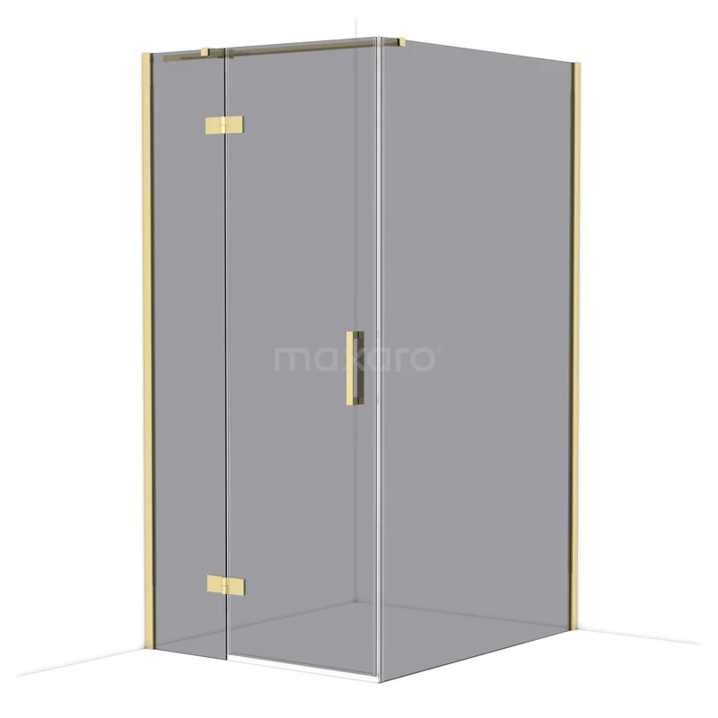 Diamond Douchecabine | 120x100 cm Glanzend lichtgoud Rookglas Draaideur Rechthoek CDB214612311GLG Diamond Douchecabine | 120x100 cm Glanzend lichtgoud Rookglas Draaideur Rechthoek CDB214612311GLG