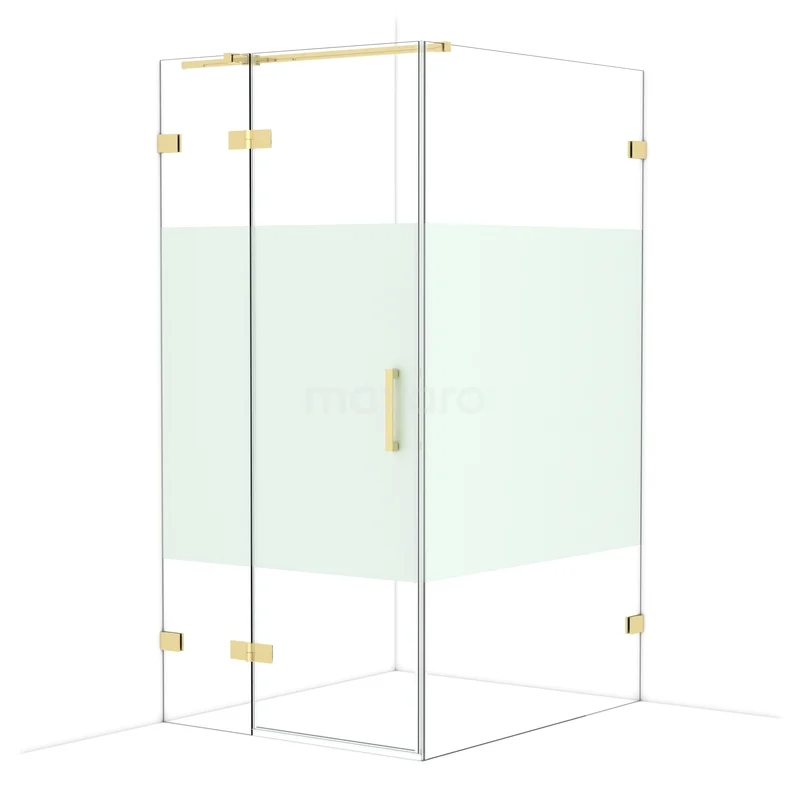 Duschkabine Diamond CDB214612323GLG Glas Duschkabine mit goldfarbenen Akzenten, Eckmodell, ideal für eine moderne Badezimmer Einrichtung.