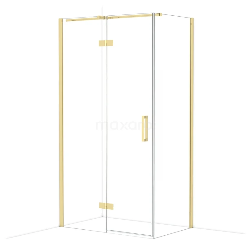 Diamond Douchecabine | 110x70 cm Glanzend lichtgoud Helder glas Draaideur Rechthoek CDB216507310GLG Diamond Douchecabine | 110x70 cm Glanzend lichtgoud Helder glas Draaideur Rechthoek CDB216507310GLG