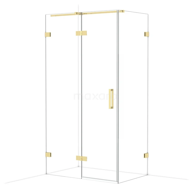 Diamond Douchecabine | 110x70 cm Glanzend lichtgoud Helder glas Draaideur Rechthoek CDB216507320GLG Diamond Douchecabine | 110x70 cm Glanzend lichtgoud Helder glas Draaideur Rechthoek CDB216507320GLG