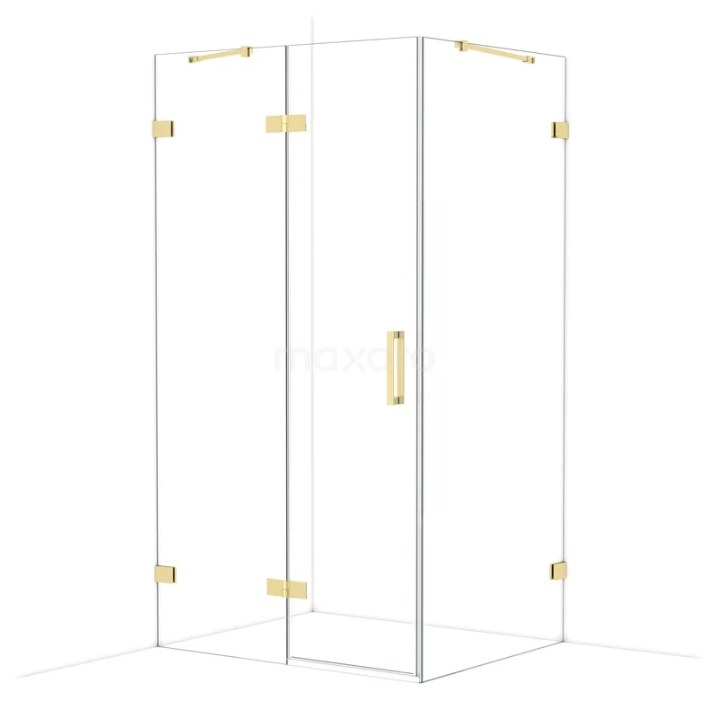 Diamond Douchecabine | 110x90 cm Glanzend lichtgoud Helder glas Draaideur Rechthoek CDB216509420GLG Diamond Douchecabine | 110x90 cm Glanzend lichtgoud Helder glas Draaideur Rechthoek CDB216509420GLG