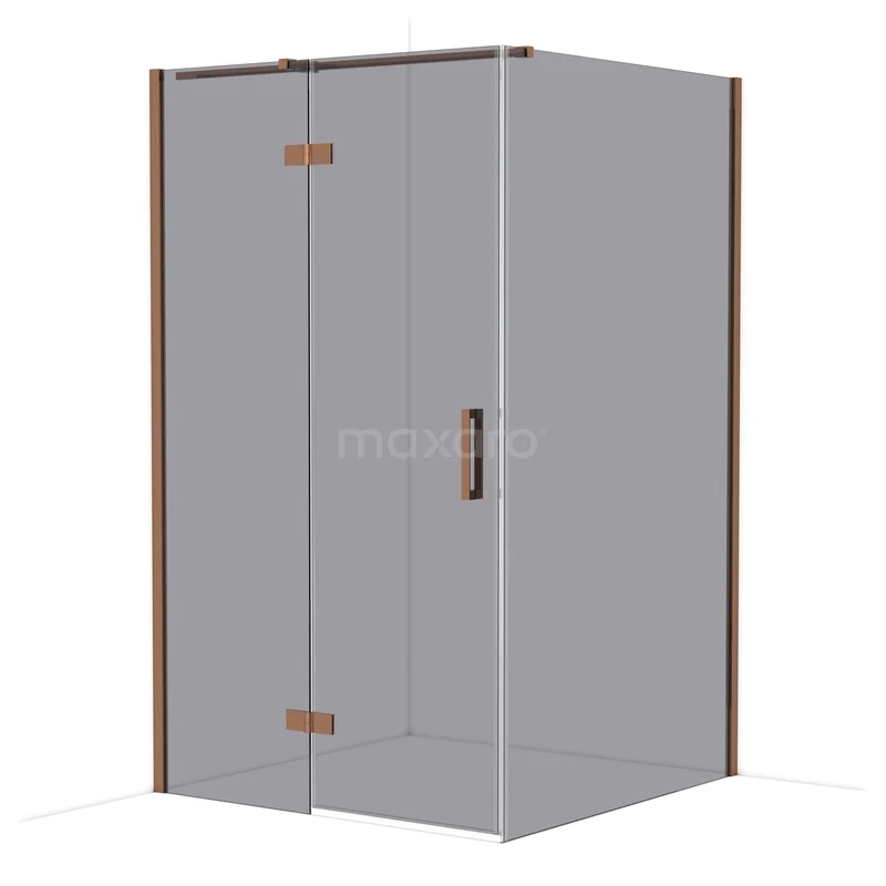 Diamond Douchecabine | 120x120 cm Glanzend koper Rookglas Draaideur Vierkant CDB216612311GKP Diamond Douchecabine | 120x120 cm Glanzend koper Rookglas Draaideur Vierkant CDB216612311GKP