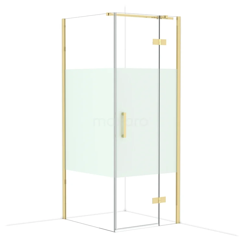 Duschkabine Diamond CDB223509313GLG Glas Duschkabine mit goldfarbenen Profilen und Klarglas, ideal für einen luxuriösen Badezimmerstil.