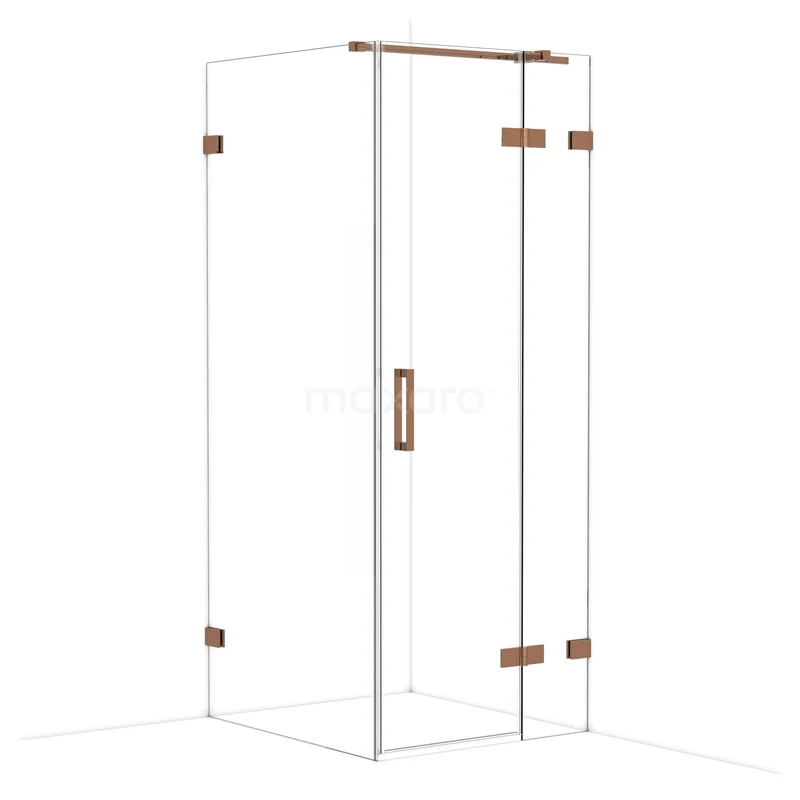 Diamond Douchecabine | 90x80 cm Glanzend koper Helder glas Draaideur Rechthoek CDB223509320GKP Diamond Douchecabine | 90x80 cm Glanzend koper Helder glas Draaideur Rechthoek CDB223509320GKP
