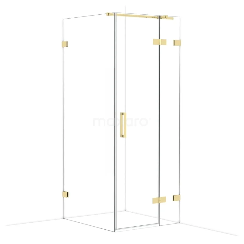 Diamond Douchecabine | 90x80 cm Glanzend lichtgoud Helder glas Draaideur Rechthoek CDB223509320GLG Diamond Douchecabine | 90x80 cm Glanzend lichtgoud Helder glas Draaideur Rechthoek CDB223509320GLG