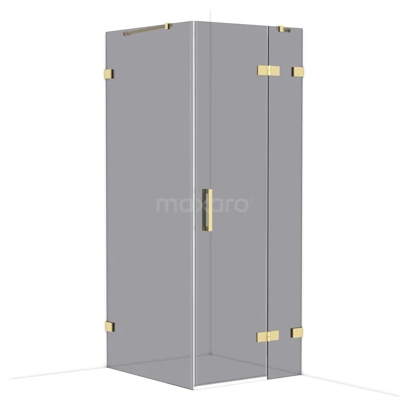 Diamond Douchecabine | 90x80 cm Glanzend lichtgoud Rookglas Draaideur Rechthoek CDB223509421GLG Diamond Douchecabine | 90x80 cm Glanzend lichtgoud Rookglas Draaideur Rechthoek CDB223509421GLG