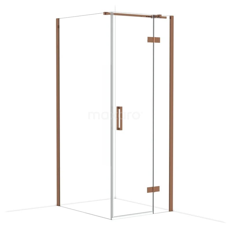 Diamond Douchecabine | 100x80 cm Glanzend koper Helder glas Draaideur Rechthoek CDB223510310GKP Diamond Douchecabine | 100x80 cm Glanzend koper Helder glas Draaideur Rechthoek CDB223510310GKP