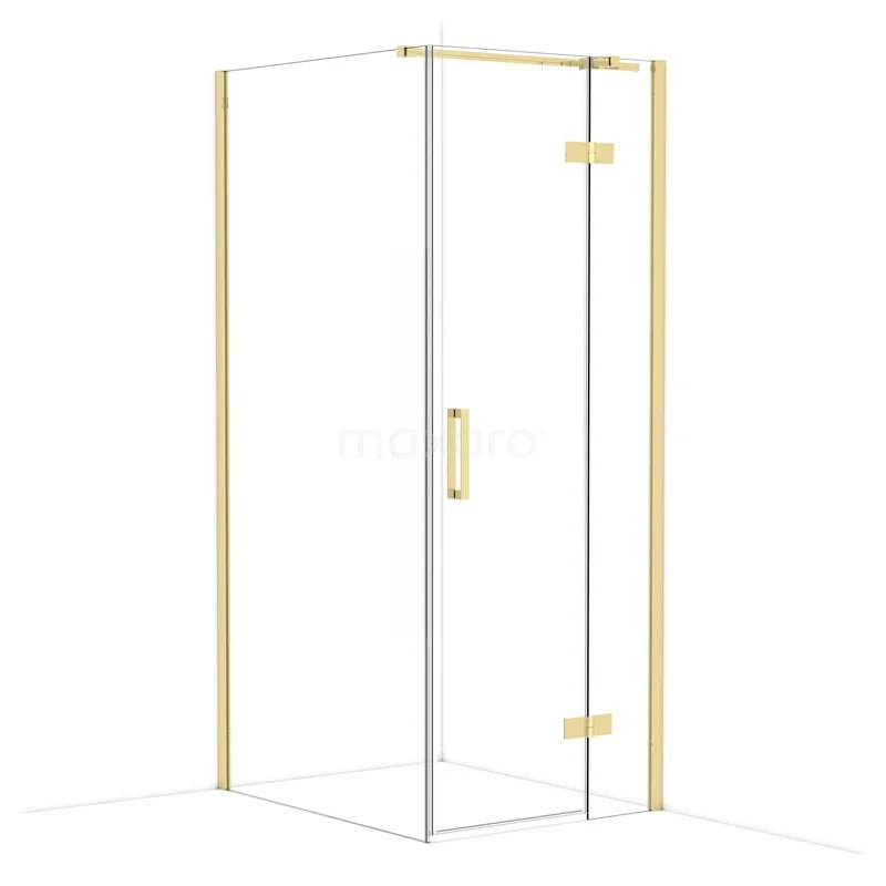 Diamond Douchecabine | 100x80 cm Glanzend lichtgoud Helder glas Draaideur Rechthoek CDB223510310GLG Diamond Douchecabine | 100x80 cm Glanzend lichtgoud Helder glas Draaideur Rechthoek CDB223510310GLG