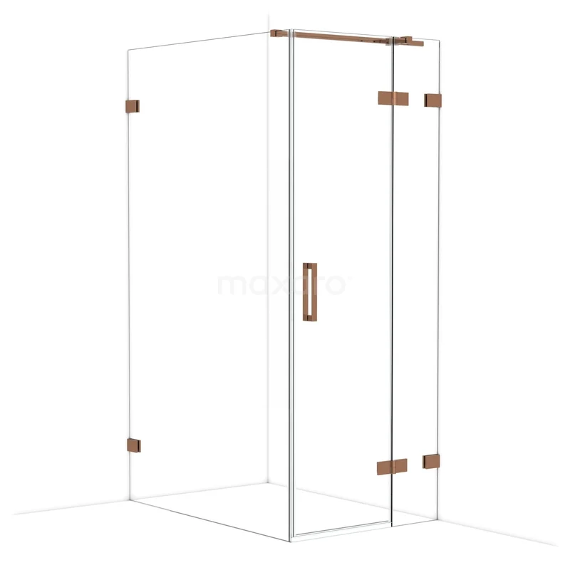 Diamond Douchecabine | 120x80 cm Glanzend koper Helder glas Draaideur Rechthoek CDB223512320GKP Diamond Douchecabine | 120x80 cm Glanzend koper Helder glas Draaideur Rechthoek CDB223512320GKP