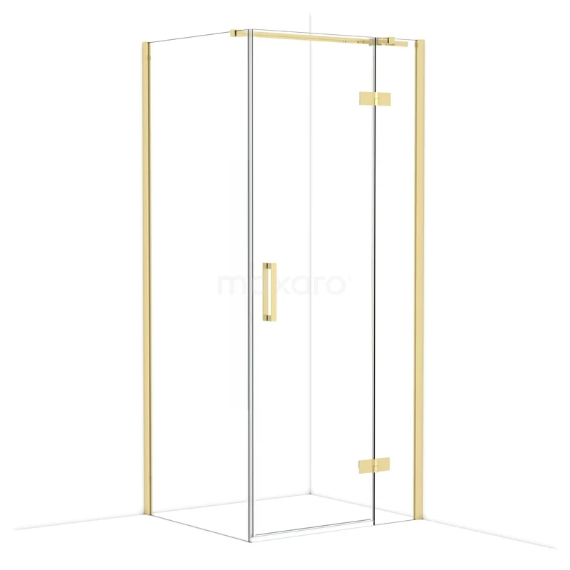 Diamond Douchecabine | 90x80 cm Glanzend lichtgoud Helder glas Draaideur Rechthoek CDB223608310GLG Diamond Douchecabine | 90x80 cm Glanzend lichtgoud Helder glas Draaideur Rechthoek CDB223608310GLG