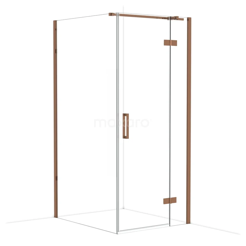 Diamond Douchecabine | 110x90 cm Glanzend koper Helder glas Draaideur Rechthoek CDB223611310GKP Diamond Douchecabine | 110x90 cm Glanzend koper Helder glas Draaideur Rechthoek CDB223611310GKP