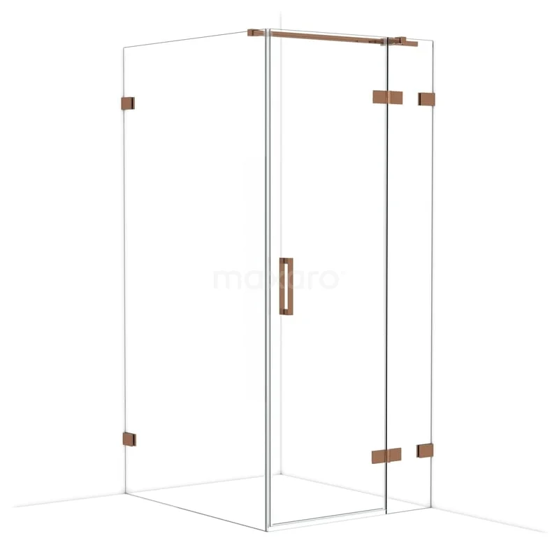 Diamond Douchecabine | 110x90 cm Glanzend koper Helder glas Draaideur Rechthoek CDB223611320GKP Diamond Douchecabine | 110x90 cm Glanzend koper Helder glas Draaideur Rechthoek CDB223611320GKP