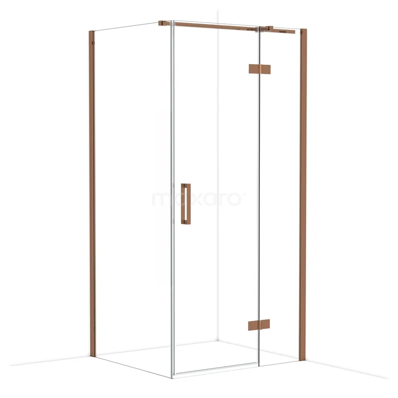 Duschkabine Diamond CDB224609310GKP Duschkabine goldfarbener Rahmen, Klarglas, mit Drehtür. Modernes Design, ideal für stilvolle Bäder.