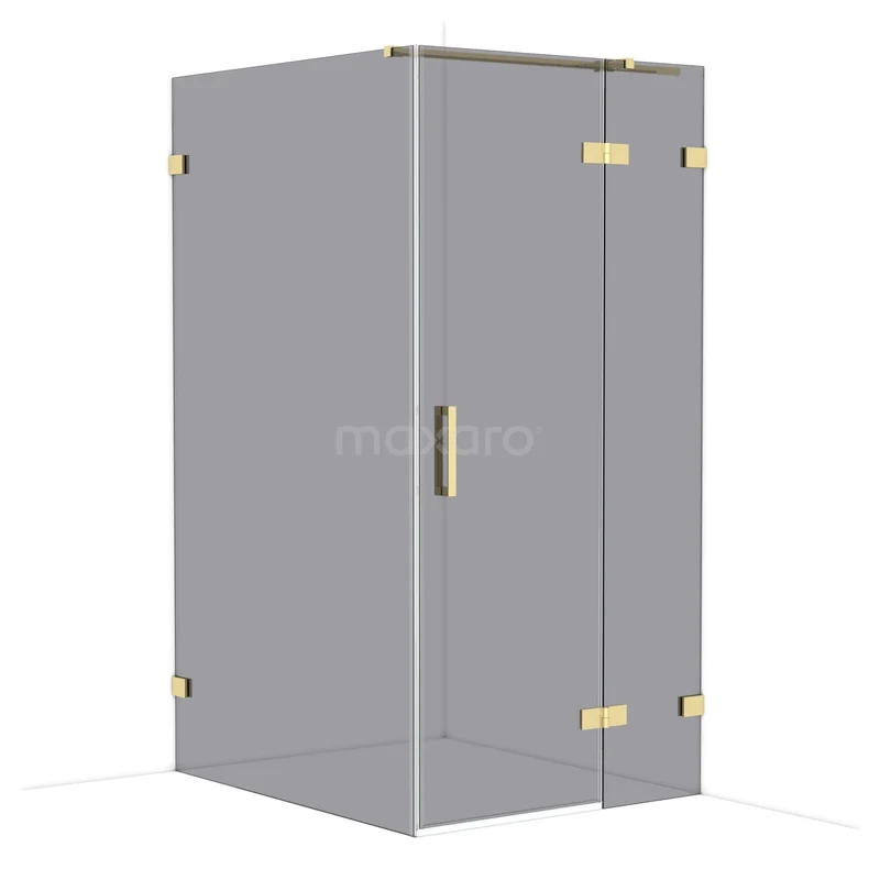 Diamond Douchecabine | 120x100 cm Glanzend lichtgoud Rookglas Draaideur Rechthoek CDB224612321GLG Diamond Douchecabine | 120x100 cm Glanzend lichtgoud Rookglas Draaideur Rechthoek CDB224612321GLG