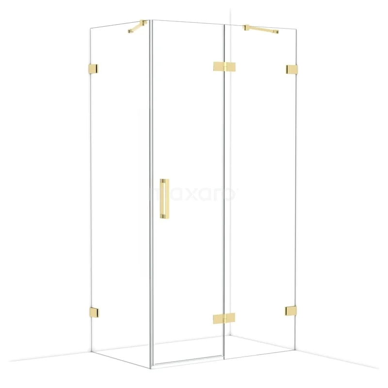 Diamond Douchecabine | 110x70 cm Glanzend lichtgoud Helder glas Draaideur Rechthoek CDB226507420GLG Diamond Douchecabine | 110x70 cm Glanzend lichtgoud Helder glas Draaideur Rechthoek CDB226507420GLG