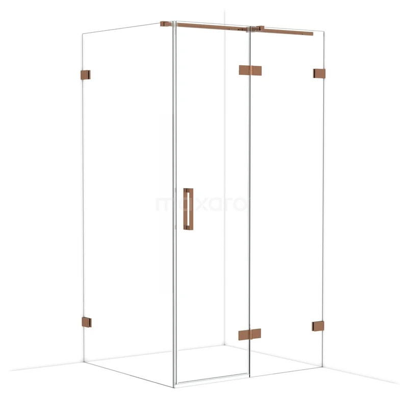 Diamond Shower enclosure | 110x100 cm Glanzend koper Clear glass Pivot door Rectangle CDB226510320GKP Diamond Shower enclosure | 110x100 cm Glanzend koper Clear glass Pivot door Rectangle CDB226510320GKP