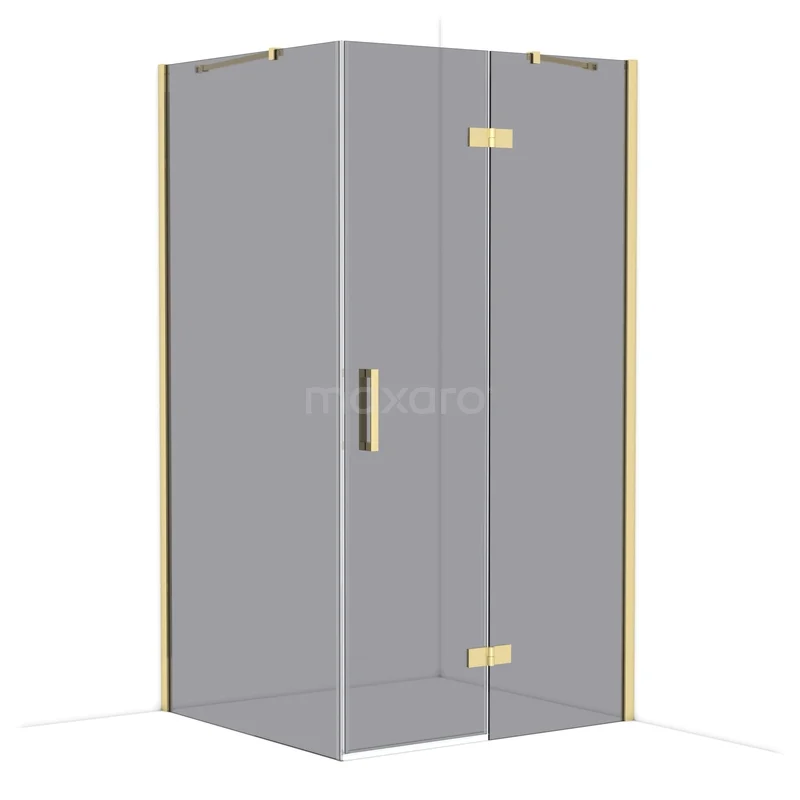 Diamond Douchecabine | 110x100 cm Glanzend lichtgoud Rookglas Draaideur Rechthoek CDB226510411GLG Diamond Douchecabine | 110x100 cm Glanzend lichtgoud Rookglas Draaideur Rechthoek CDB226510411GLG