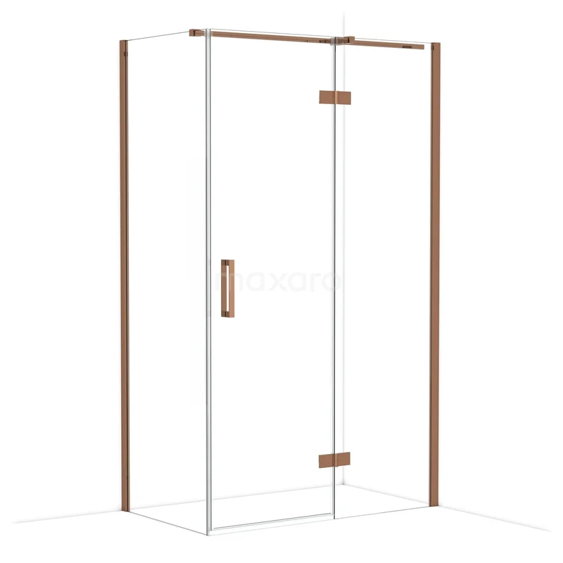 Diamond Shower enclosure | 120x70 cm Glanzend koper Clear glass Pivot door Rectangle CDB226607310GKP Diamond Shower enclosure | 120x70 cm Glanzend koper Clear glass Pivot door Rectangle CDB226607310GKP