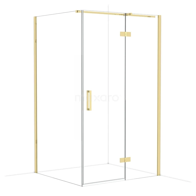 Duschkabine Diamond CDB226611310GLG Duschkabine mit goldfarbenen Akzenten, gläsernen Wänden und Drehtür; stilvolles Design für ein modernes Badezimmer.