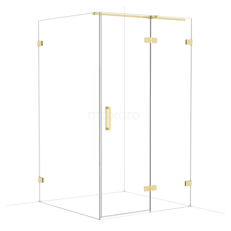 Diamond Douchecabine | 120x120 cm Glanzend lichtgoud Helder glas Draaideur Vierkant CDB226612320GLG Diamond Douchecabine | 120x120 cm Glanzend lichtgoud Helder glas Draaideur Vierkant CDB226612320GLG