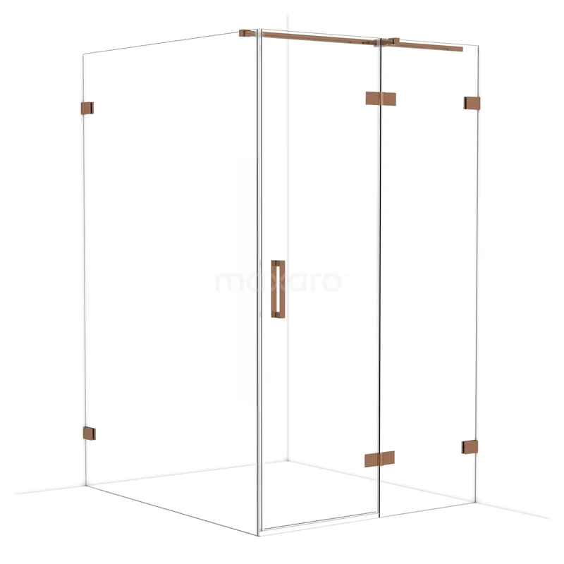 Diamond Shower enclosure | 140x120 cm Glanzend koper Clear glass Pivot door Rectangle CDB226614320GKP Diamond Shower enclosure | 140x120 cm Glanzend koper Clear glass Pivot door Rectangle CDB226614320GKP