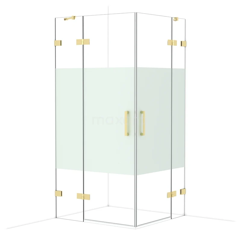 Diamond Shower enclosure | 100x90 cm Glanzend lichtgoud Clear with matt strip Pivot door Rectangle CDD4636423GLG Diamond Shower enclosure | 100x90 cm Glanzend lichtgoud Clear with matt strip Pivot door Rectangle CDD4636423GLG