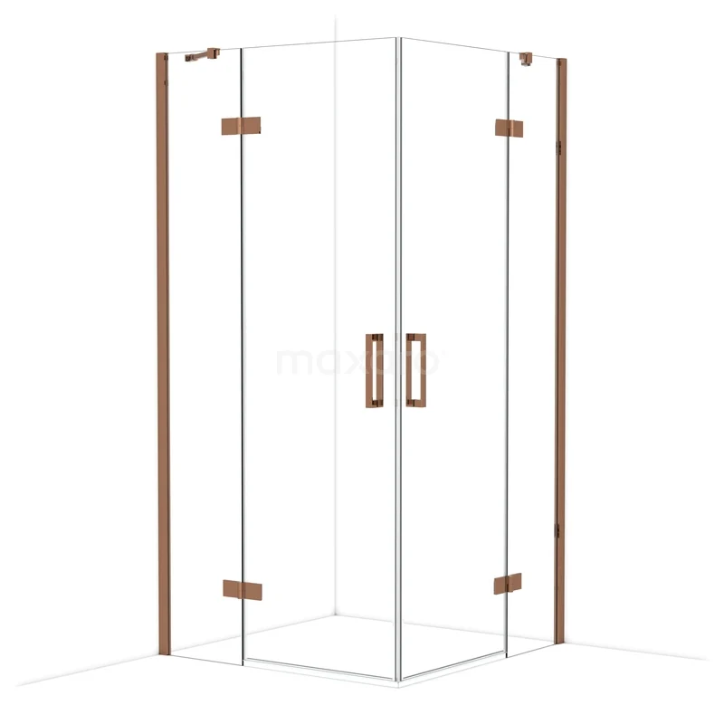 Diamond Shower enclosure | 100x100 cm Glanzend koper Clear glass Pivot door Square CDD4646410GKP Diamond Shower enclosure | 100x100 cm Glanzend koper Clear glass Pivot door Square CDD4646410GKP