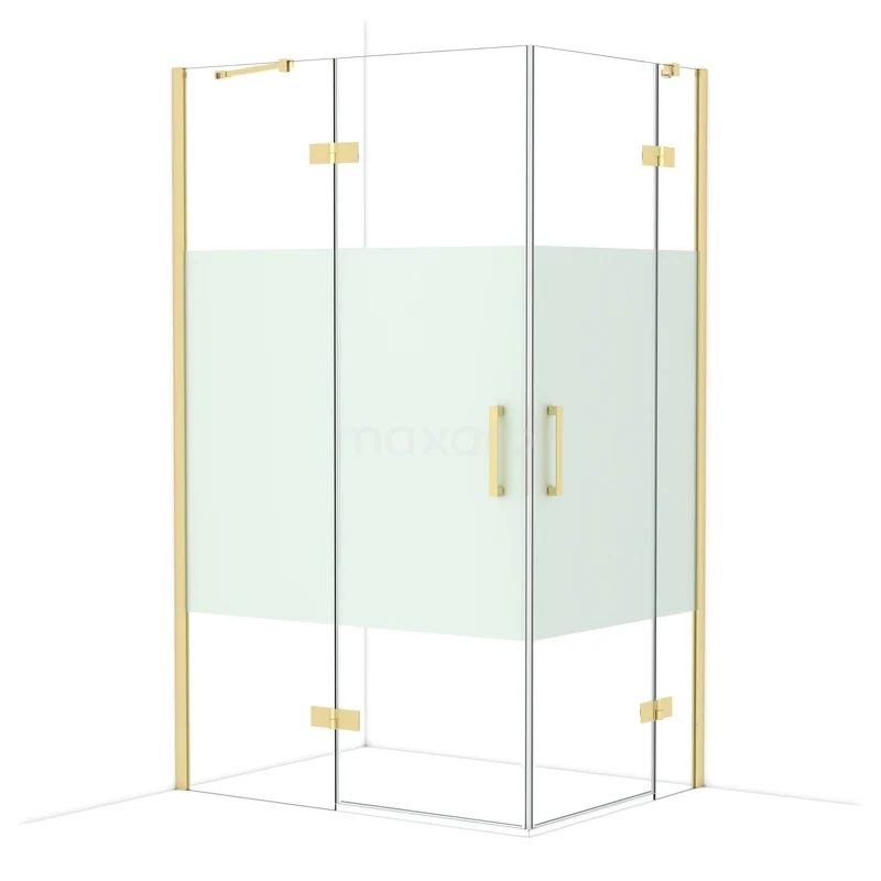 Duschkabine Diamond CDD6636413GLG Goldfarbene Duschkabine mit Glaswänden und matter Oberfläche, geeignet für ein modernes Badezimmer.