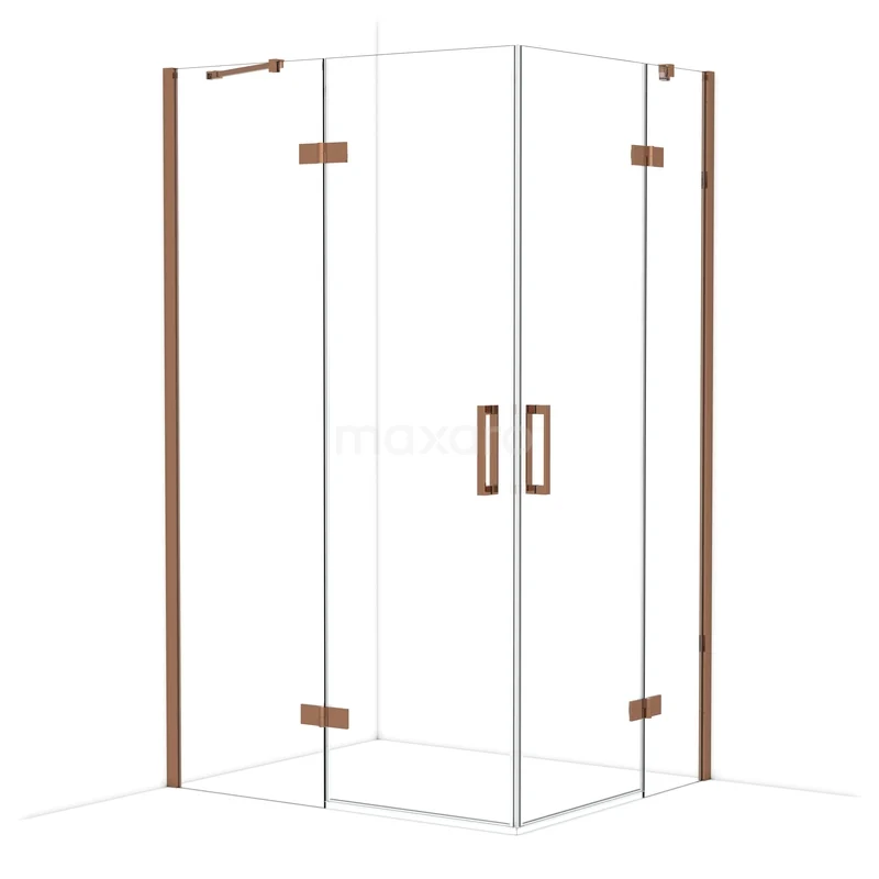 Diamond Shower enclosure | 120x100 cm Glanzend koper Clear glass Pivot door Rectangle CDD6646410GKP Diamond Shower enclosure | 120x100 cm Glanzend koper Clear glass Pivot door Rectangle CDD6646410GKP