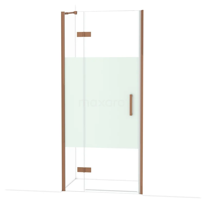 Diamant-Duschtüren DDB21362213GKP Duschtür mit satiniertem Glaspaneel, kupferfarbenem Rahmen der Luxus-Serie, modernes Design ideal für stilvolle Bäder.