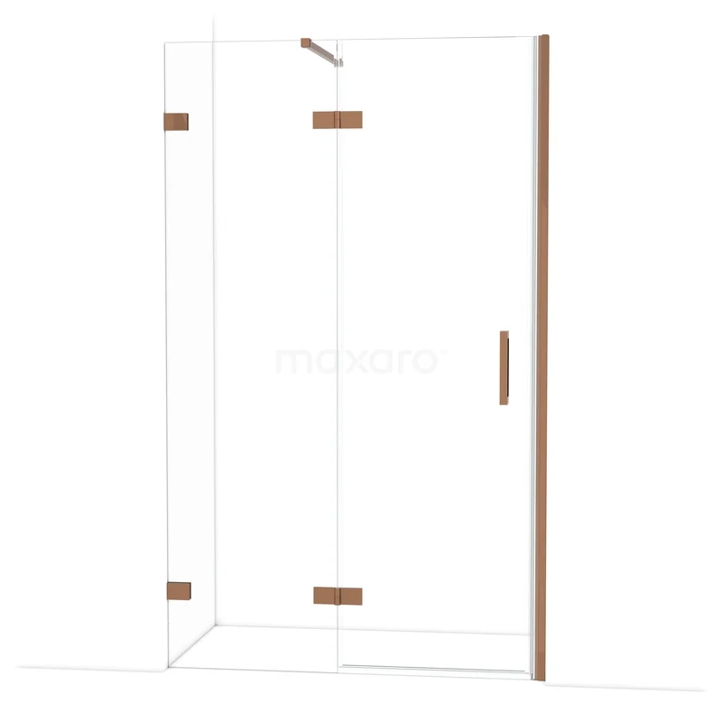 Diamond Shower door | 120 cm Glanzend koper Clear glass Pivot door DDB21662120GKP Diamond Shower door | 120 cm Glanzend koper Clear glass Pivot door DDB21662120GKP