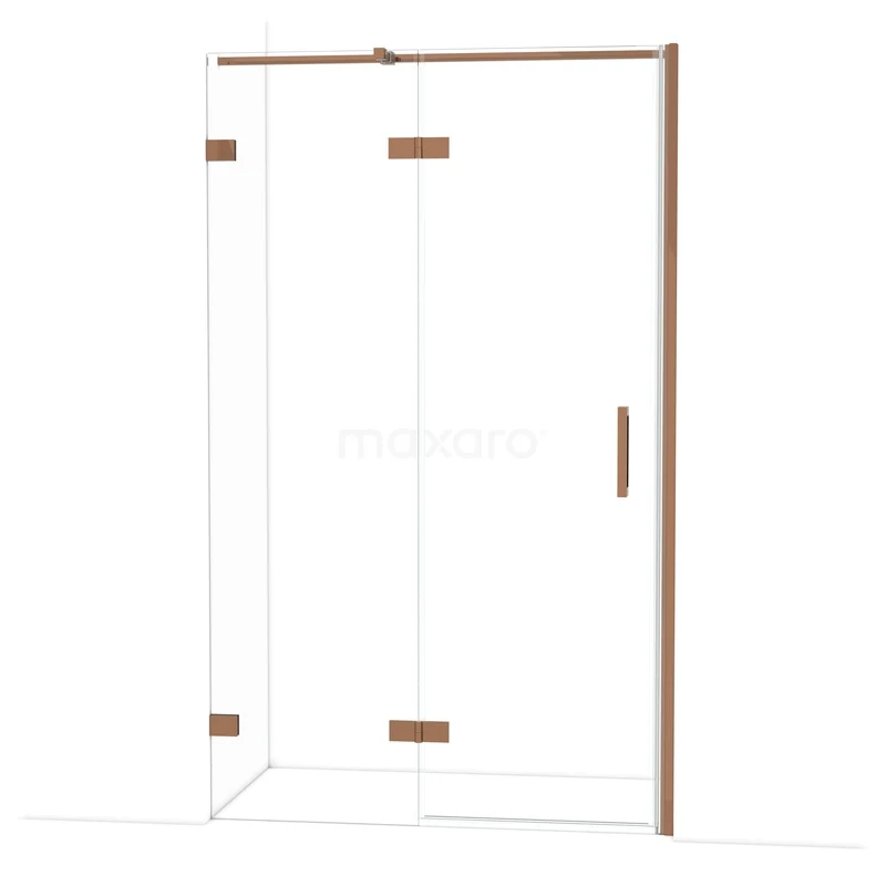 Diamond Shower door | 120 cm Glanzend koper Clear glass Pivot door DDB21662320GKP Diamond Shower door | 120 cm Glanzend koper Clear glass Pivot door DDB21662320GKP