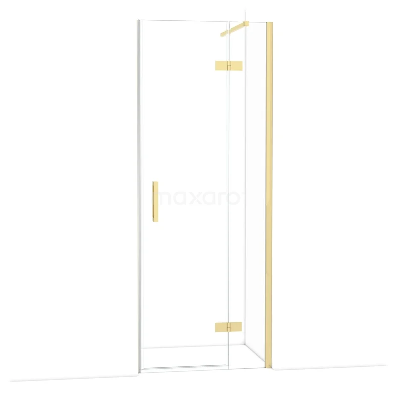 Diamond Douchedeur | 80 cm Glanzend lichtgoud Helder glas Draaideur DDB22351110GLG Diamond Douchedeur | 80 cm Glanzend lichtgoud Helder glas Draaideur DDB22351110GLG