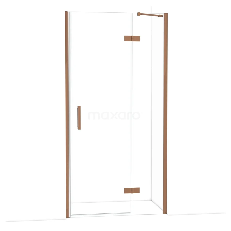 Diamant-Duschtüren DDB22462210GKP Duschtür mit kupferfarbenem Rahmen, klarglas und modernem Design, ideal für ein modernes Badezimmer.